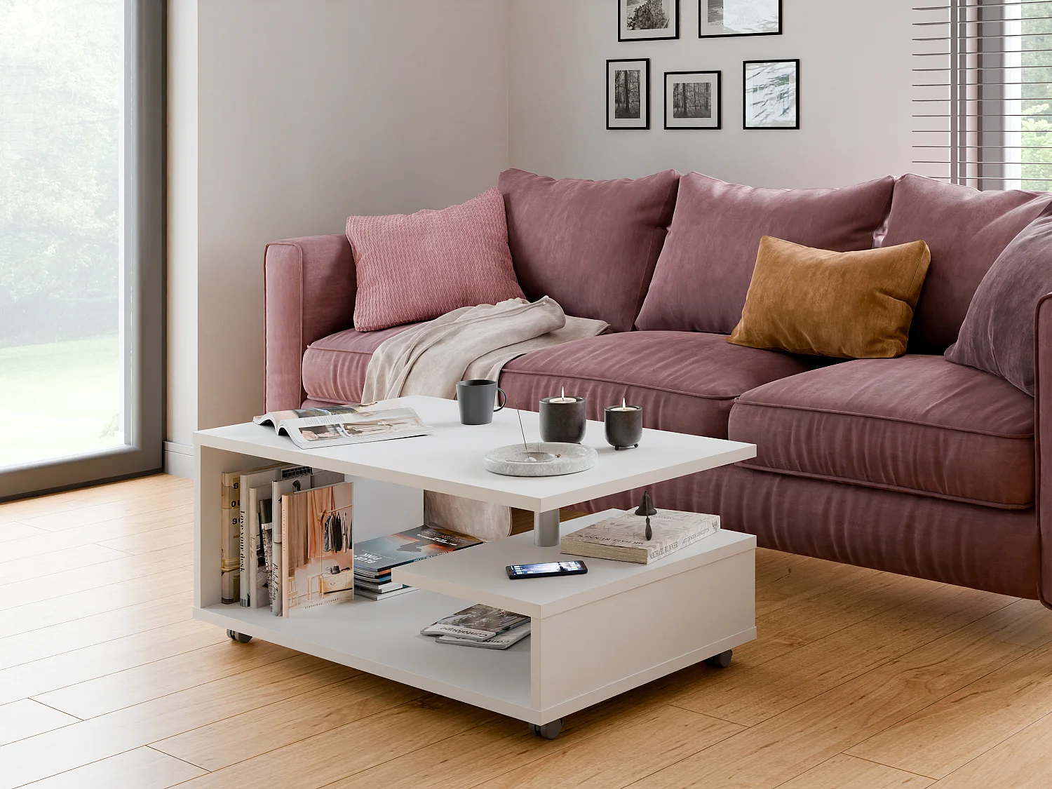 Salontafel - MDF - wit - BAILEY