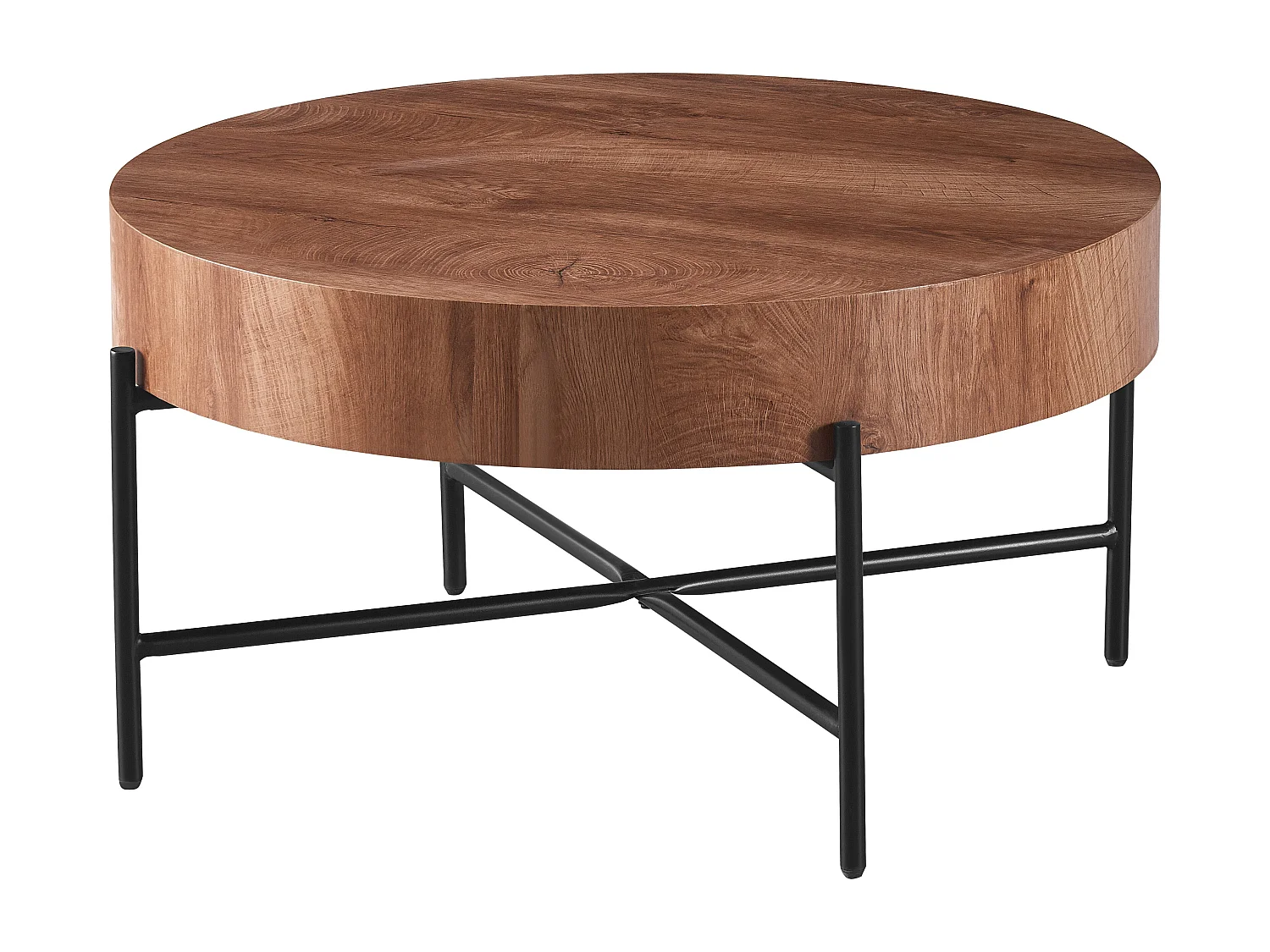 Tavolino - MDF e metallo - Marrone - MAKI