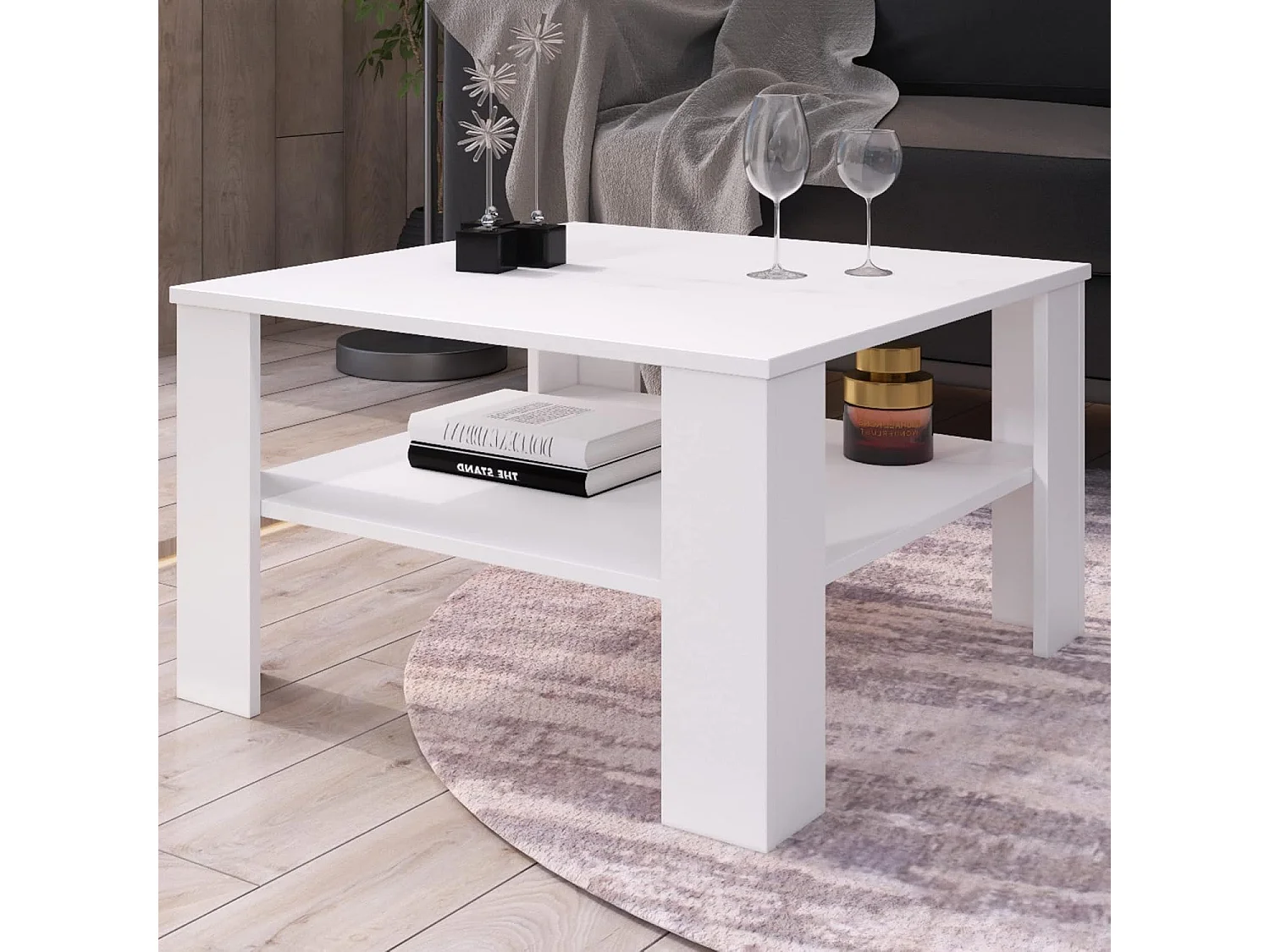 Table basse - aggloméré - blanc - ENVIRO