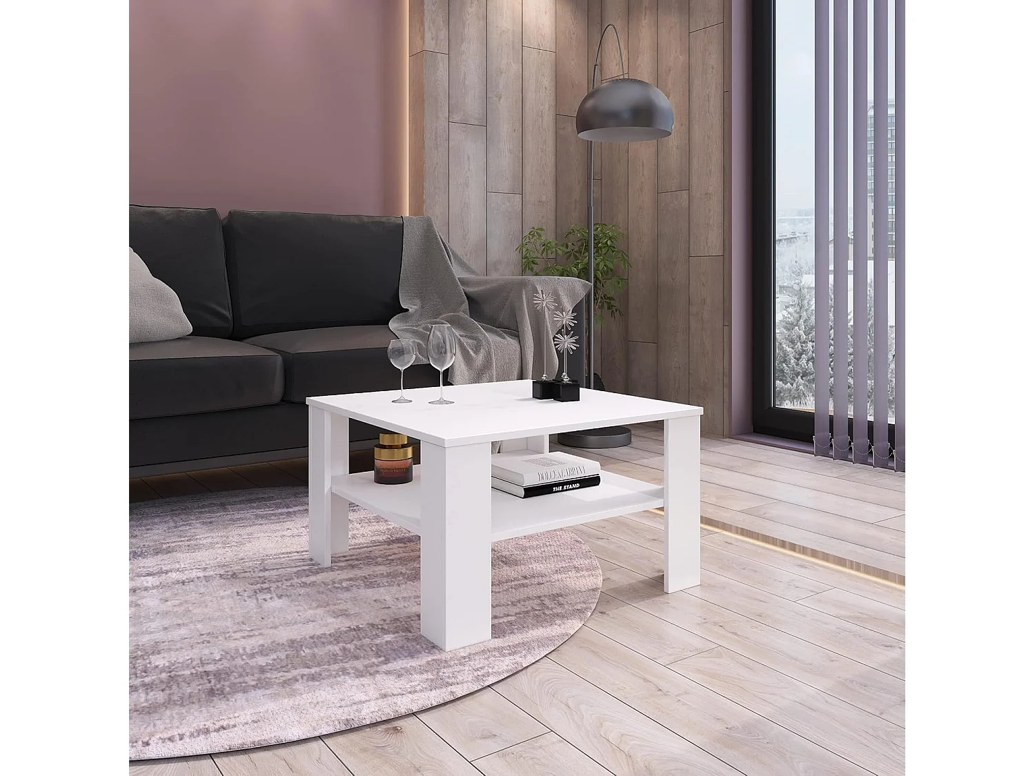 Table basse - aggloméré - blanc - ENVIRO