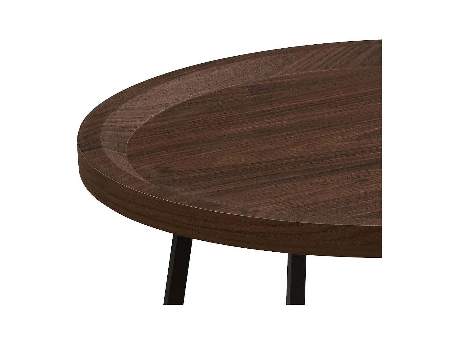 Table basse - MDF et métal - marron foncé - LIMO
