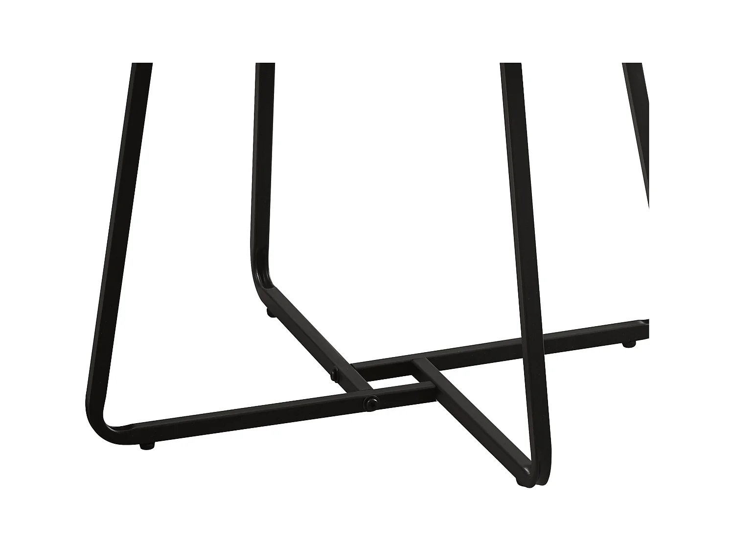 Table basse - MDF et métal - marron foncé - LIMO