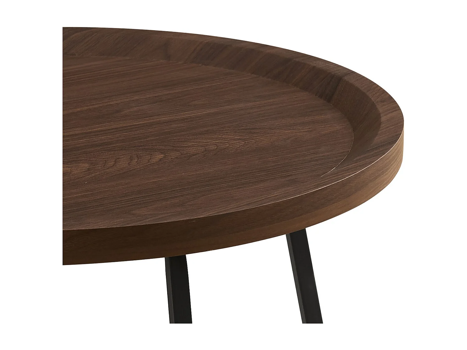 Table basse - MDF et métal - marron foncé - LIMO