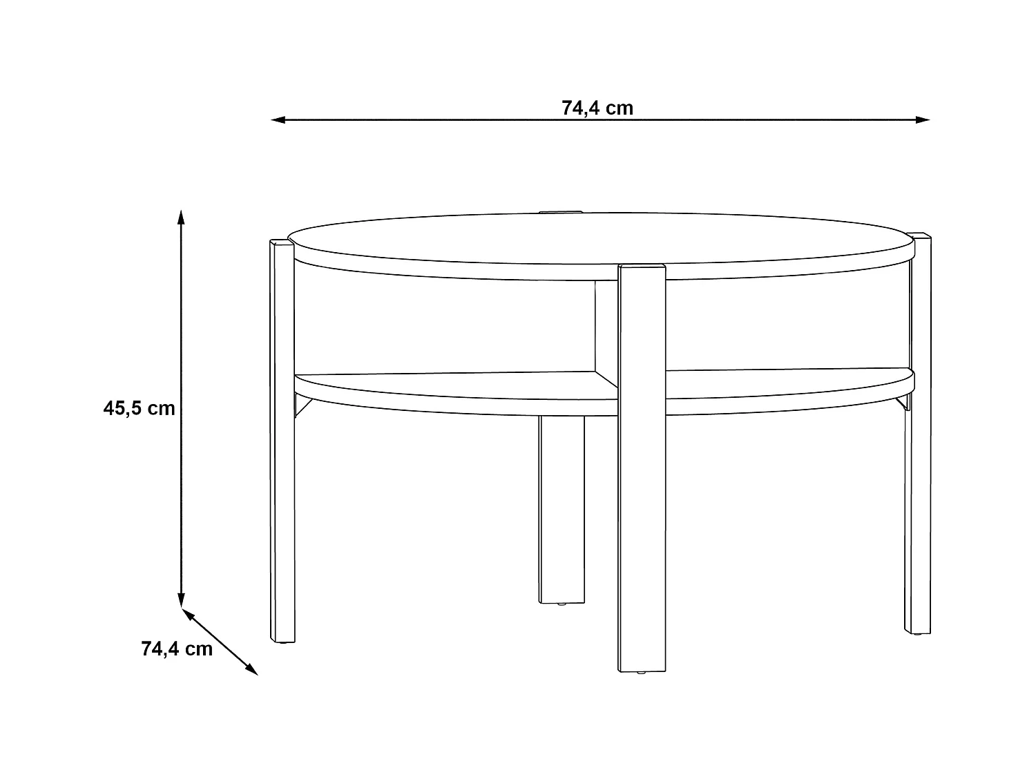 Table basse - aggloméré - marron clair - TOBAGO