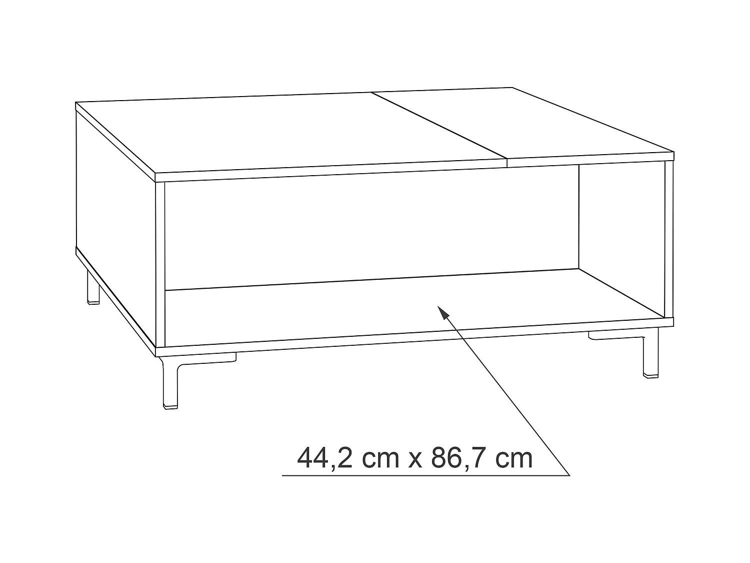 Table basse - MDF - Sonoma & Ciment - GALACTIQUE