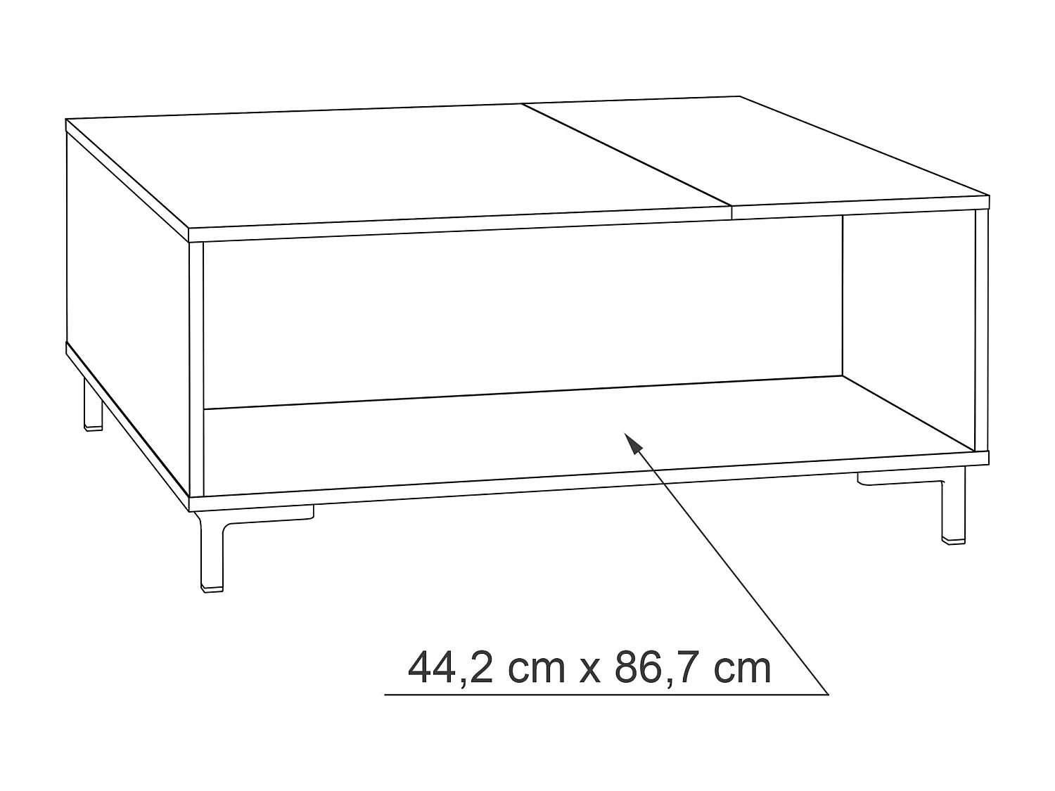 Salontafel - MDF - Sonoma & Cement - GALACTIQUE