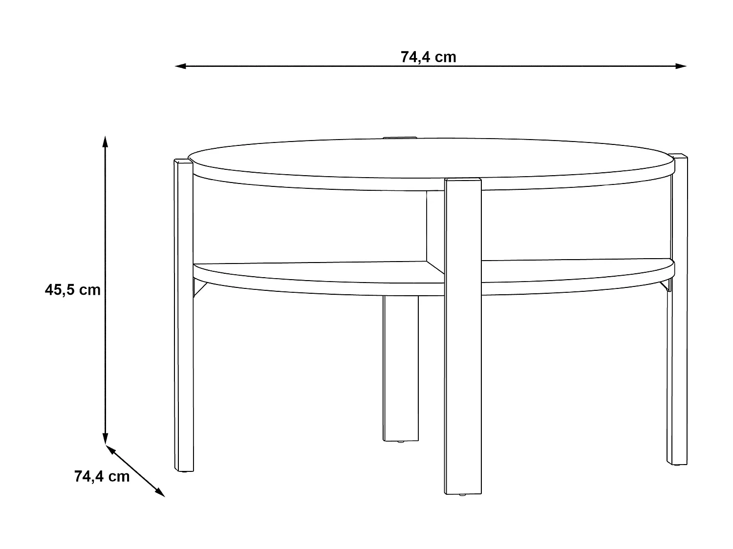 Table basse - aggloméré - terre cuite - TOBAGO