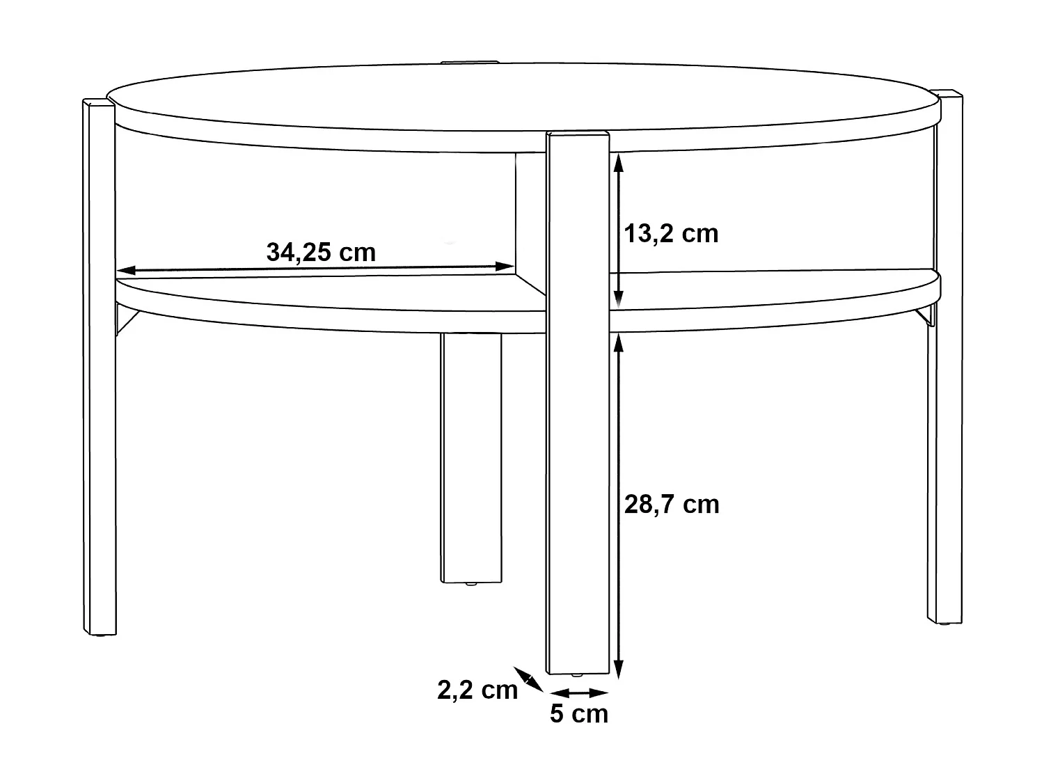 Table basse - aggloméré - terre cuite - TOBAGO