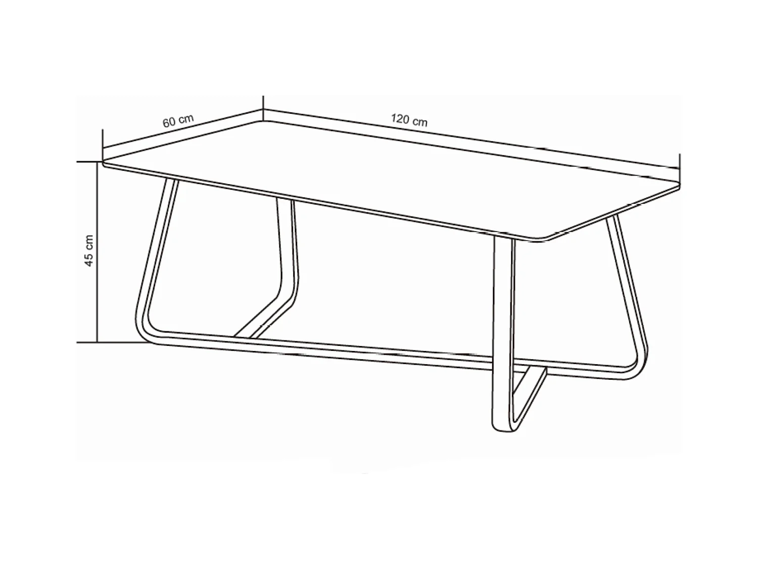 Stolik kawowy - ceramiczny - biało-złoty - SORAL