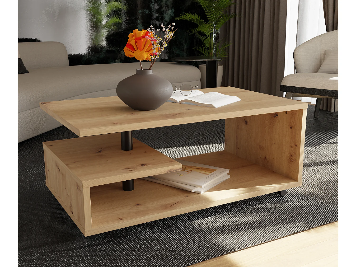 Couchtisch - MDF - Eiche - BAILEY