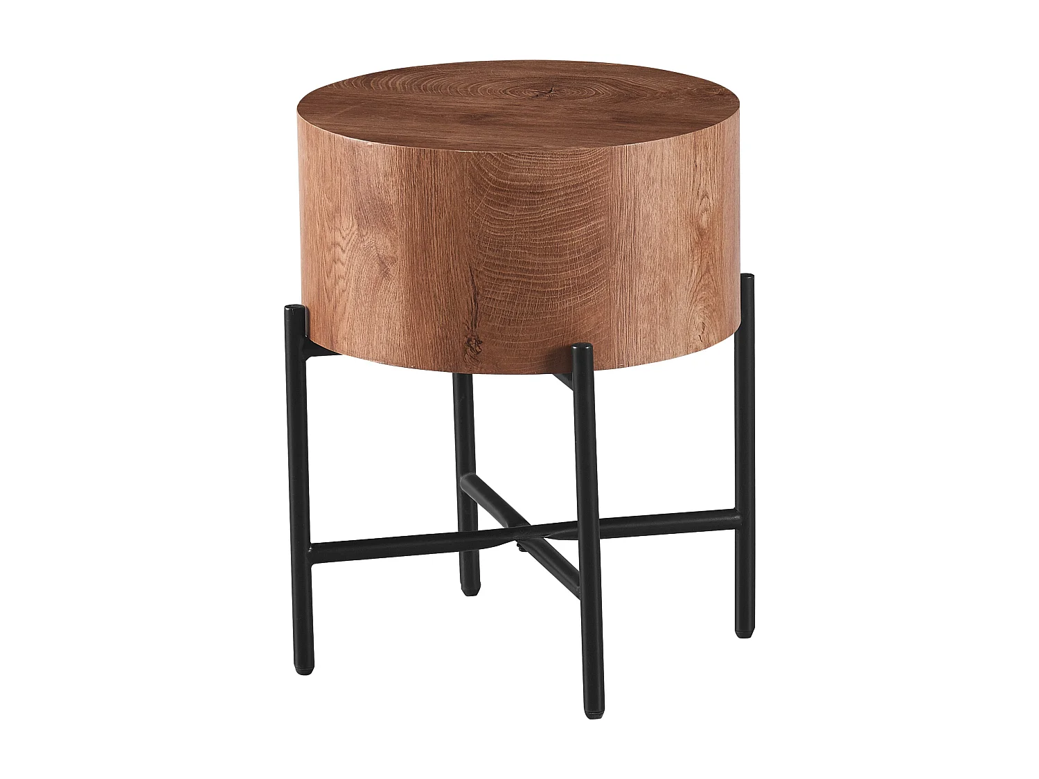 Table basse - MDF et métal - Marron - MAKINA