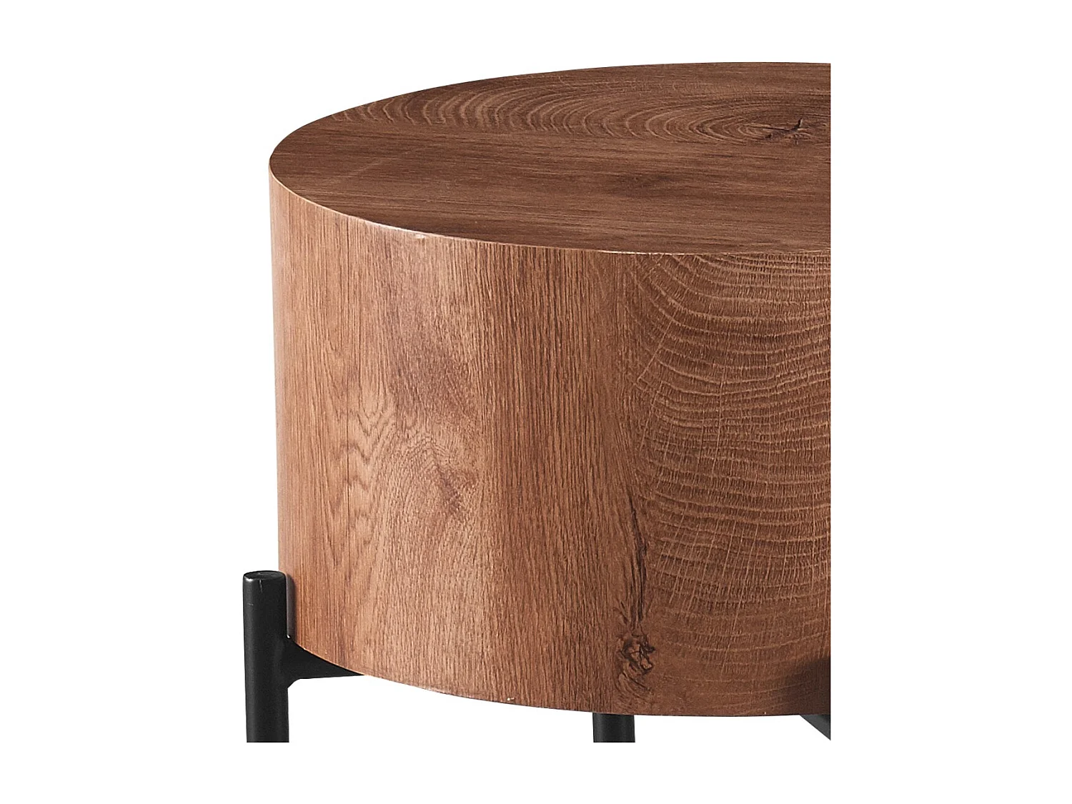 Table basse - MDF et métal - Marron - MAKINA