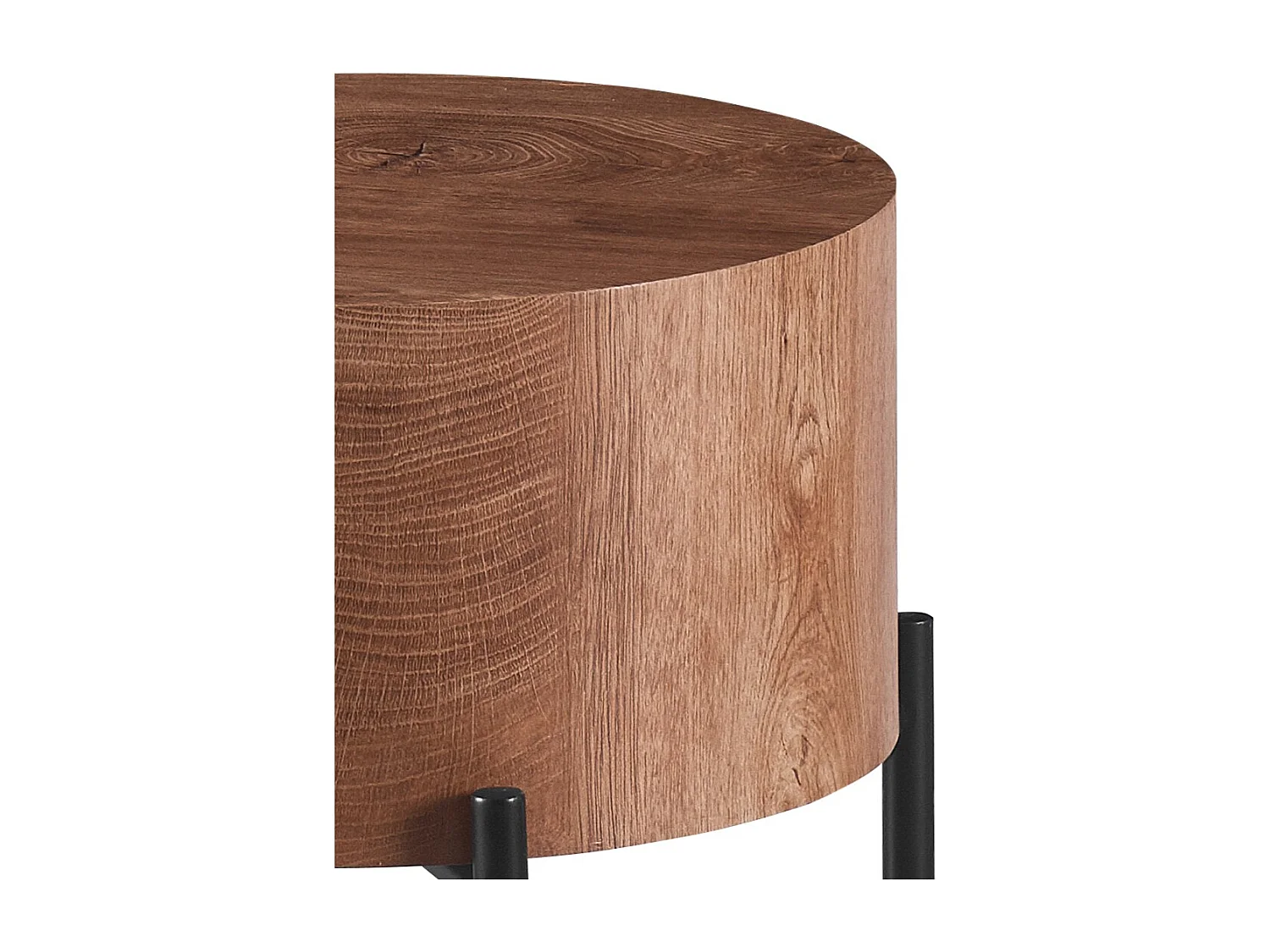 Table basse - MDF et métal - Marron - MAKINA