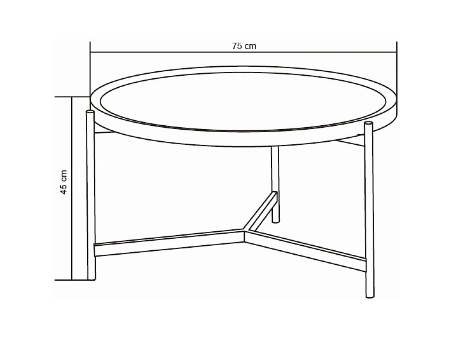Table basse - céramique - blanc et bleu - NOVAS