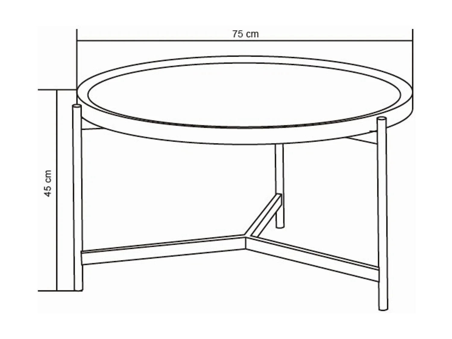 Table basse - céramique - blanc et bleu - NOVAS