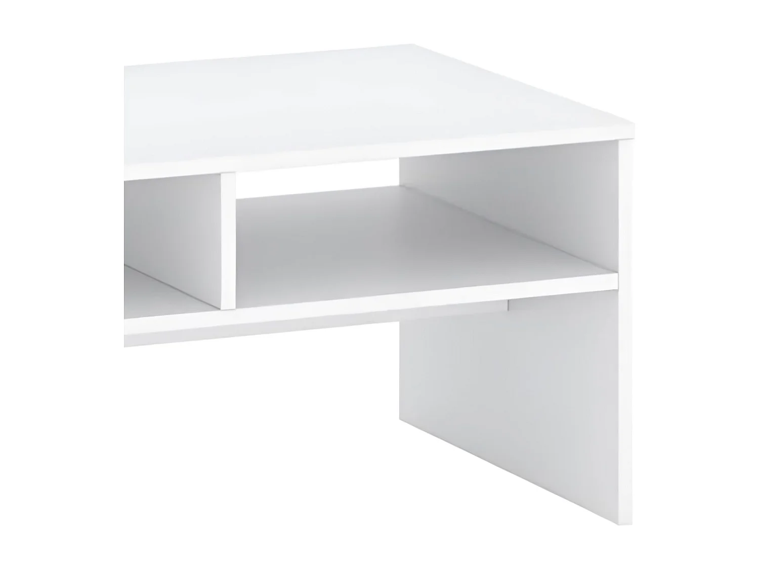 Stolik kawowy - płyta wiórowa - biały - ROVEN