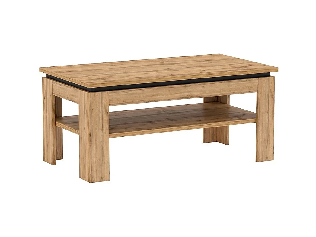 Stolik kawowy - płyta wiórowa - dąb - DRAMO