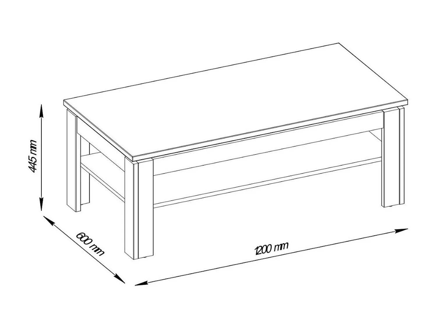 Salontafel - spaanplaat - eik - DRAMO