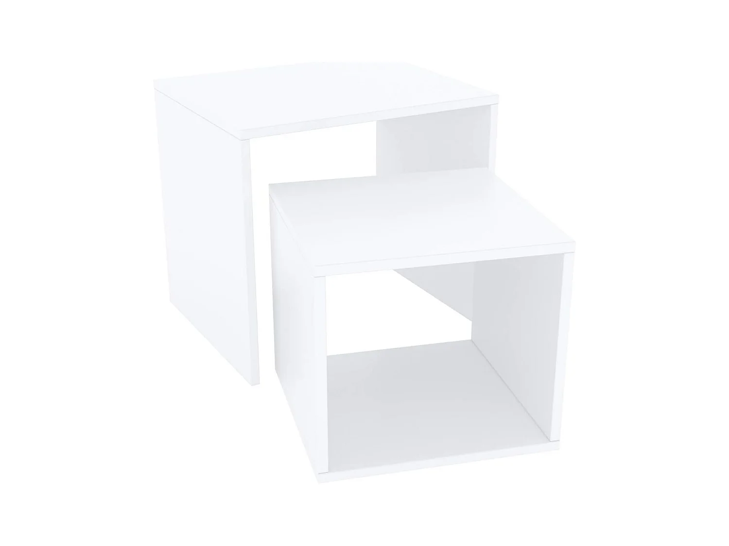 Stolik kawowy - płyta wiórowa - biały - BOLZANO 2X