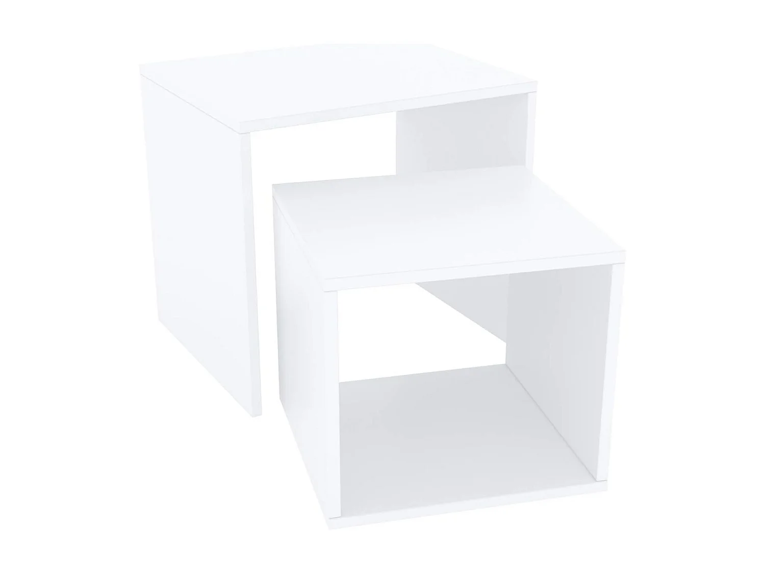 Stolik kawowy - płyta wiórowa - biały - BOLZANO 2X