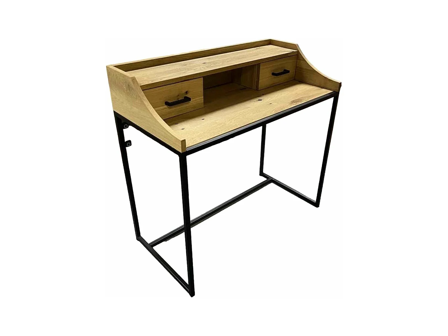 Bureau - 2 laden - massief eikenhout - BALTO