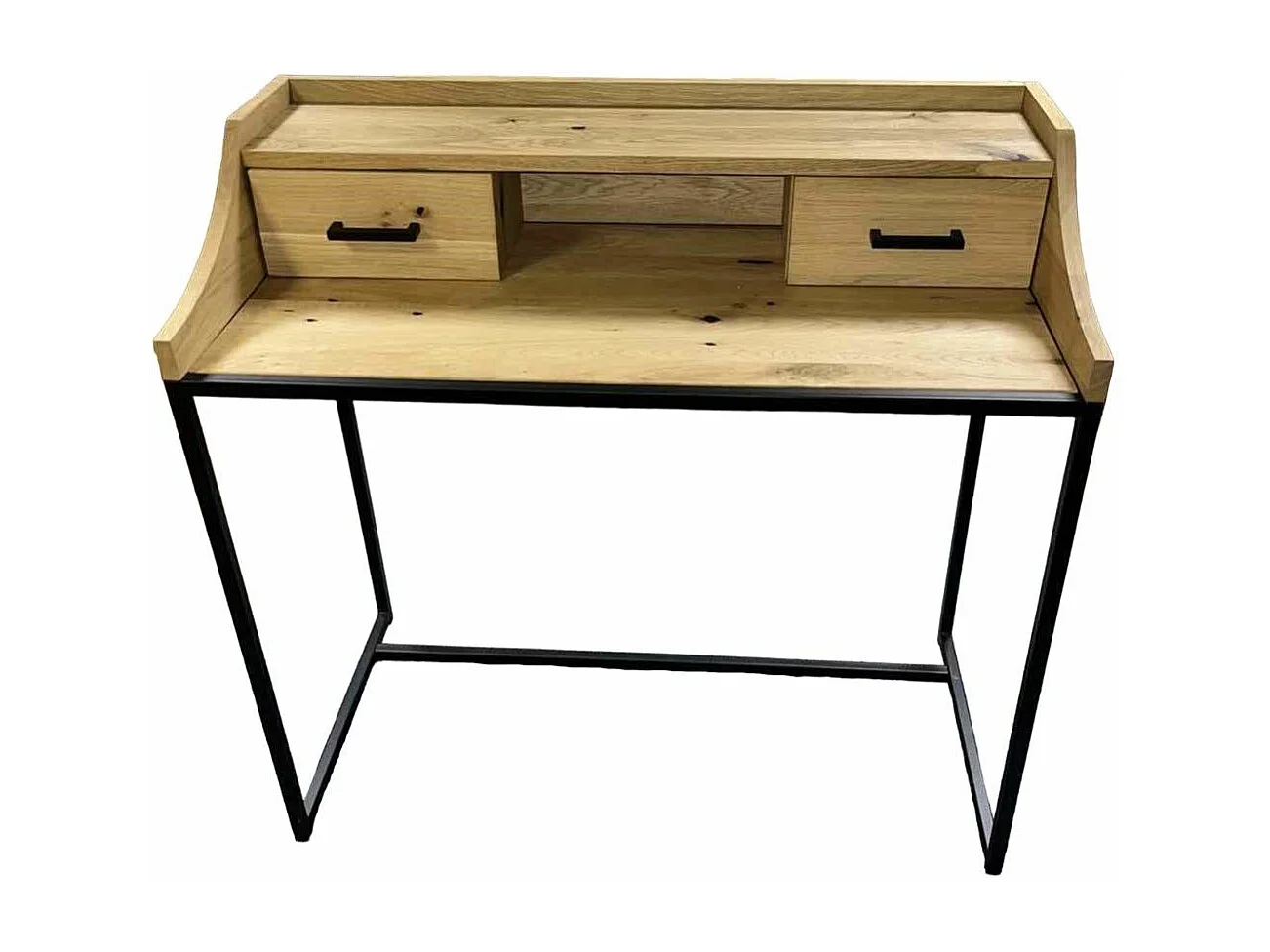 Stół biurowy - 2 szuflady - dąb lity - BALTO