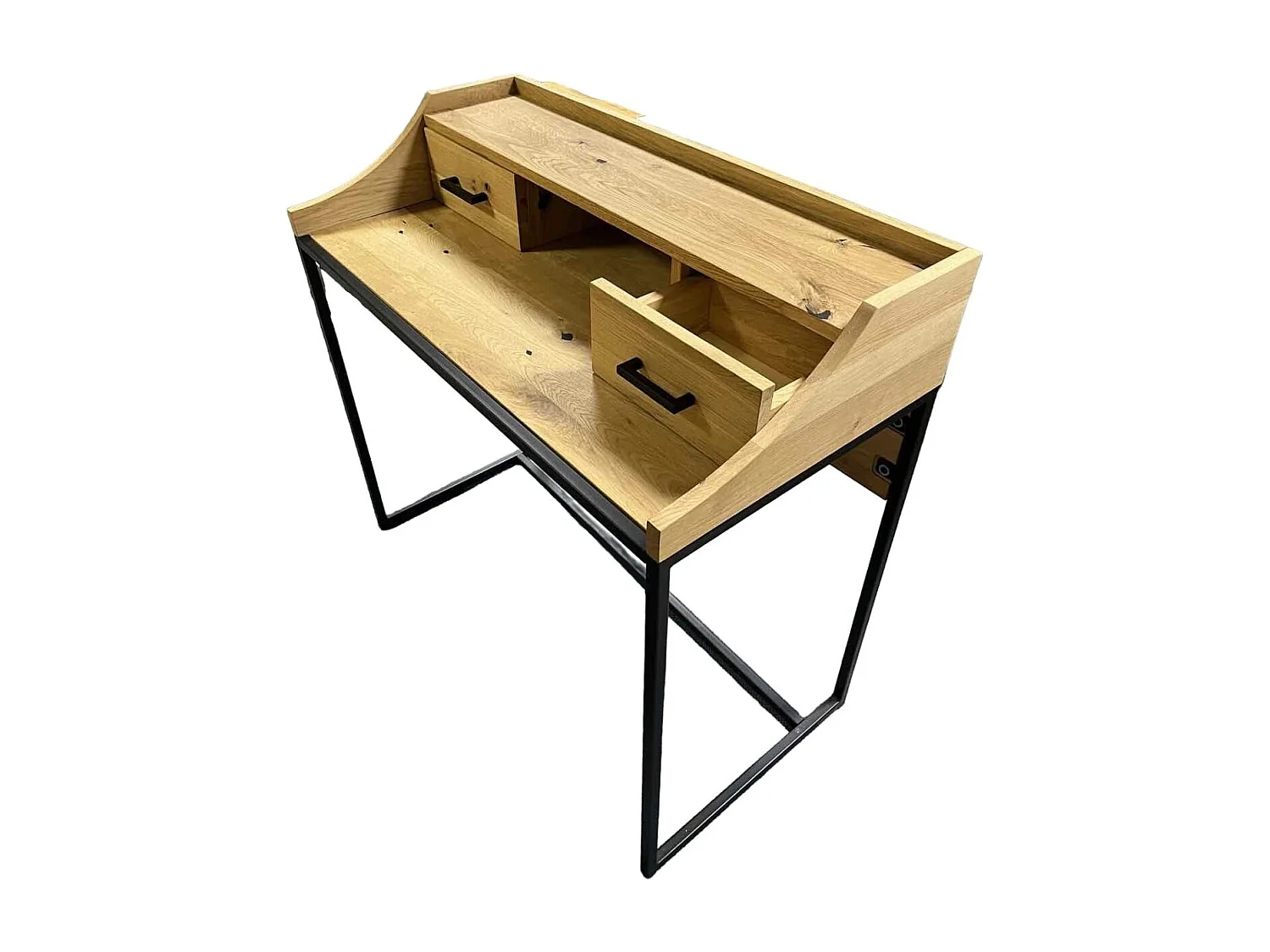 Stół biurowy - 2 szuflady - dąb lity - BALTO