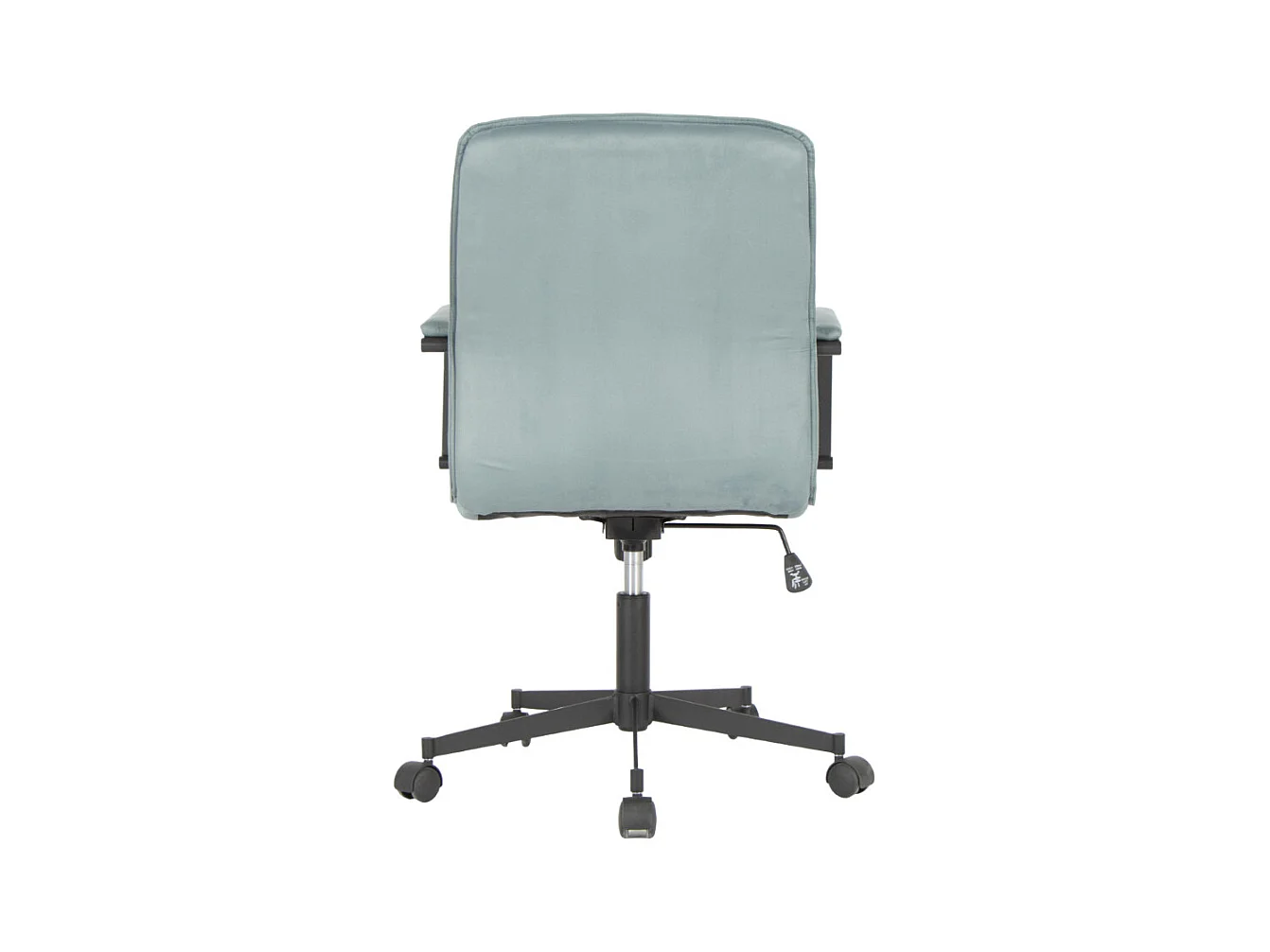 Chaise de bureau - Pivotante et réglable en hauteur - Daim - Bleu - NICHOLS