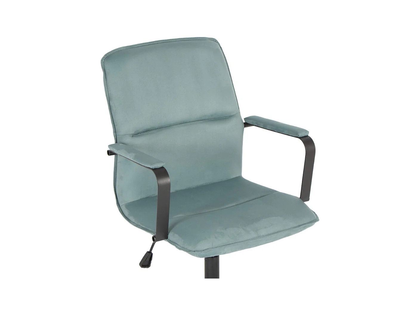 Chaise de bureau - Pivotante et réglable en hauteur - Daim - Bleu - NICHOLS