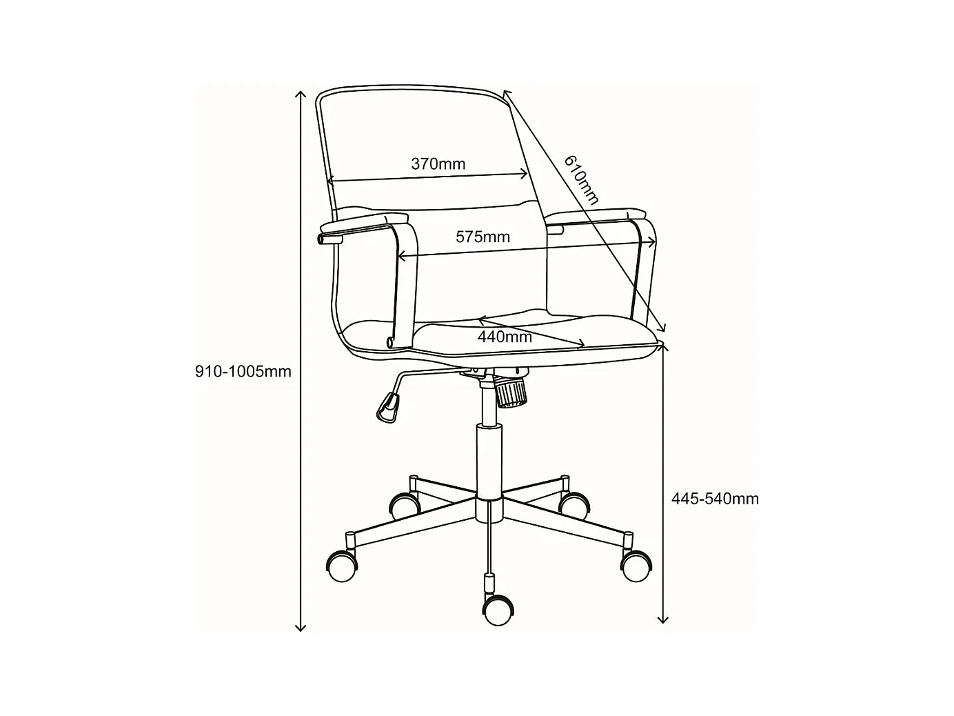 Chaise de bureau - Pivotante et réglable en hauteur - Daim - Bleu - NICHOLS