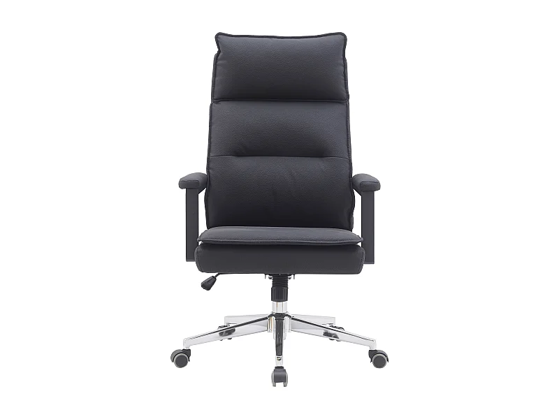 Bürostuhl - Drehbar und höhenverstellbar  - Kunstleder - schwarz - WILLYEM