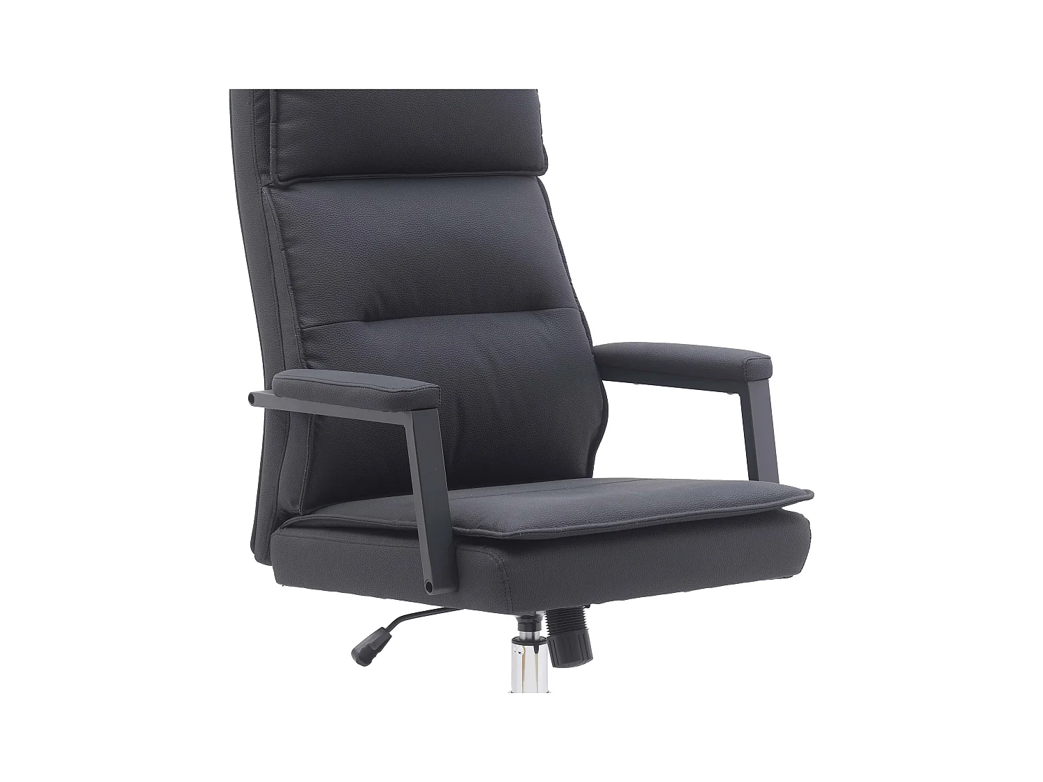 Bürostuhl - Drehbar und höhenverstellbar  - Kunstleder - schwarz - WILLYEM