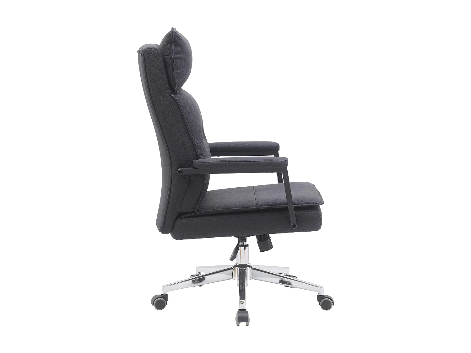 Bureaustoel - Draaibaar en in hoogte verstelbaar - Kunstleder - zwart - WILLYEM