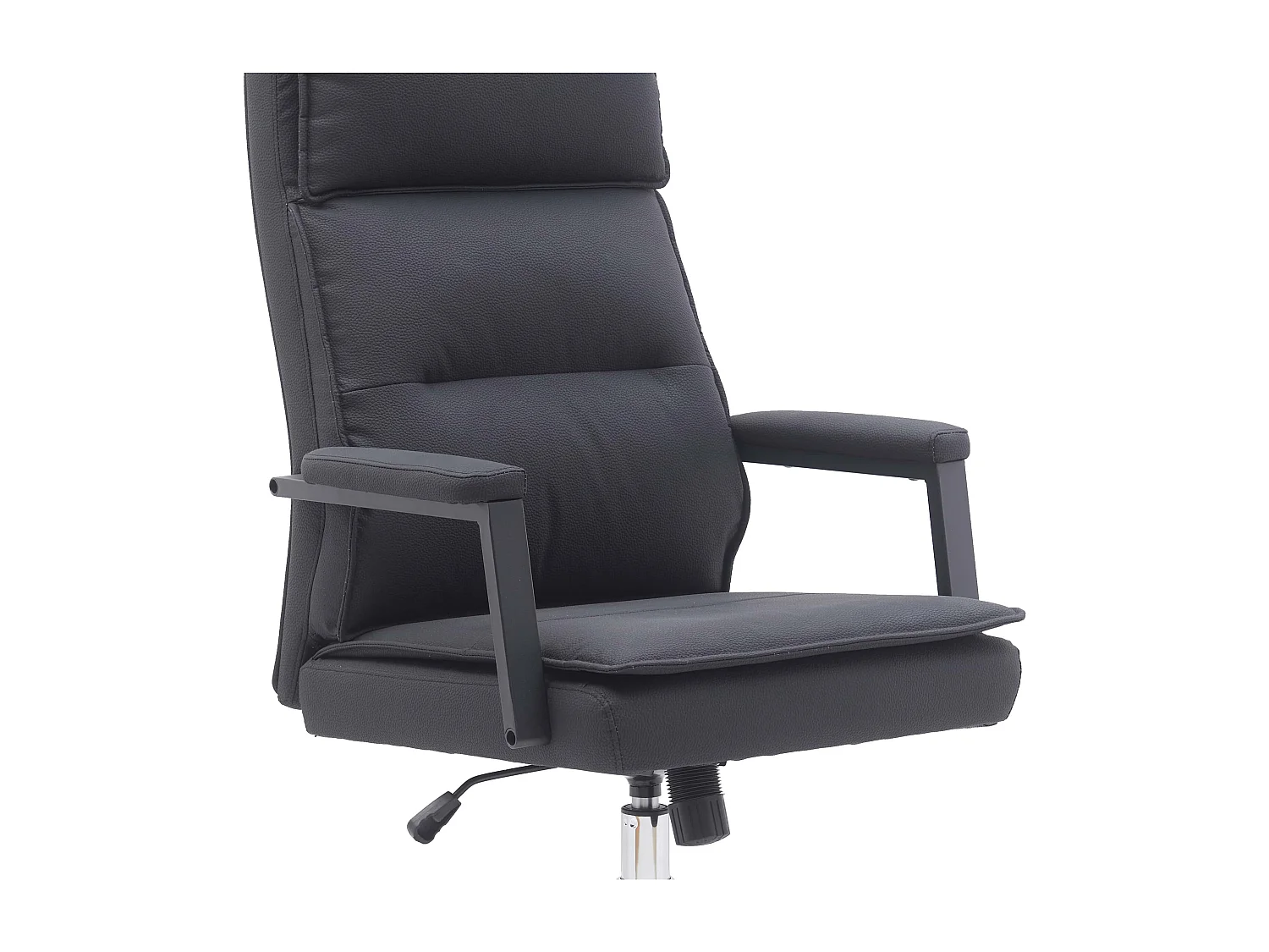 Bureaustoel - Draaibaar en in hoogte verstelbaar - Kunstleder - zwart - WILLYEM