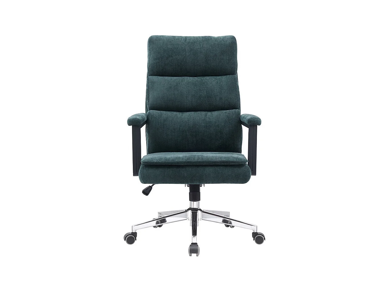 Chaise de bureau - Pivotante et réglable en hauteur - Tissu - Vert - MLINAR