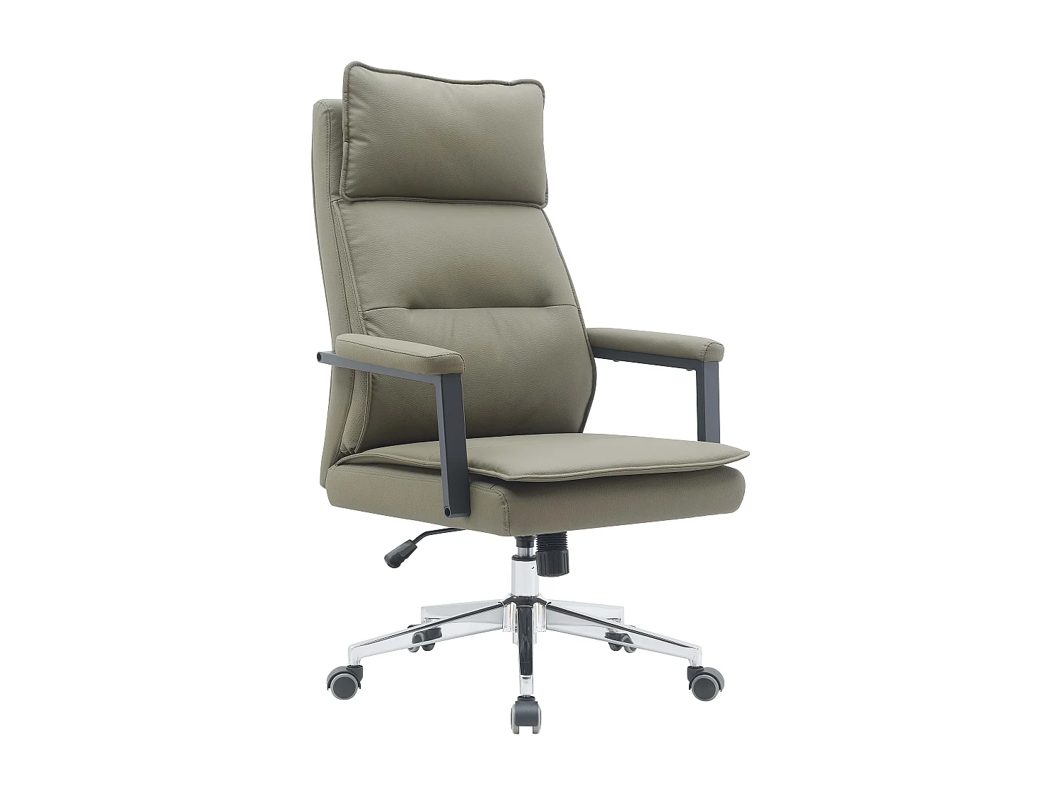 Chaise de bureau - Pivotante et réglable en hauteur - Simili cuir - marron - WILLYEM