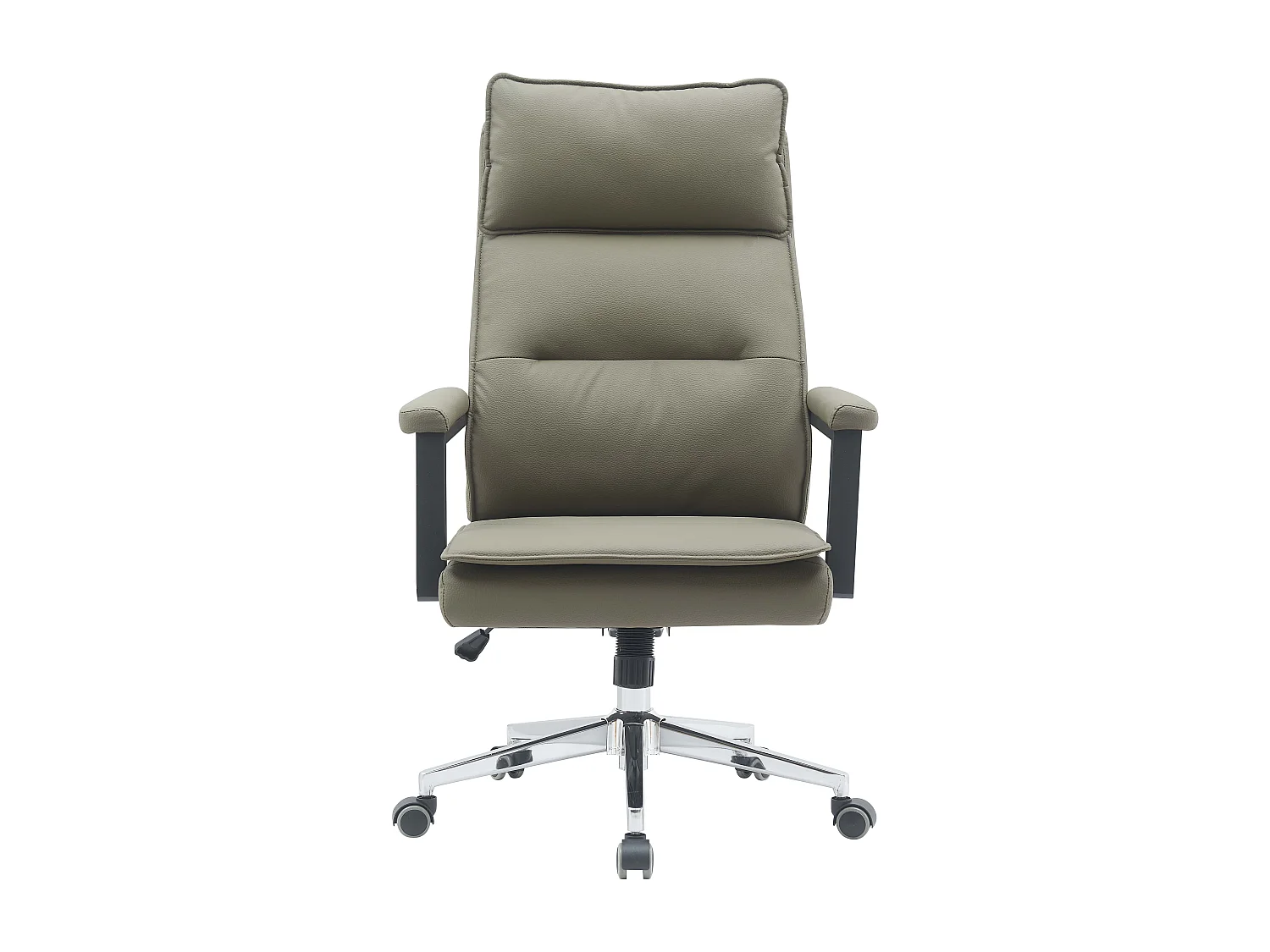 Chaise de bureau - Pivotante et réglable en hauteur - Simili cuir - marron - WILLYEM