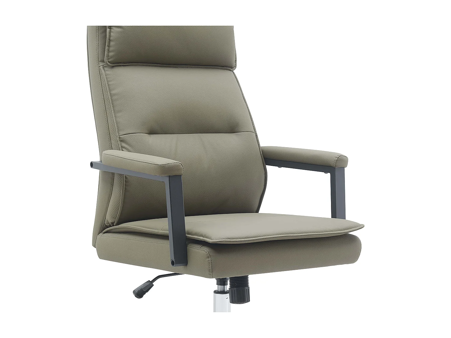 Chaise de bureau - Pivotante et réglable en hauteur - Simili cuir - marron - WILLYEM