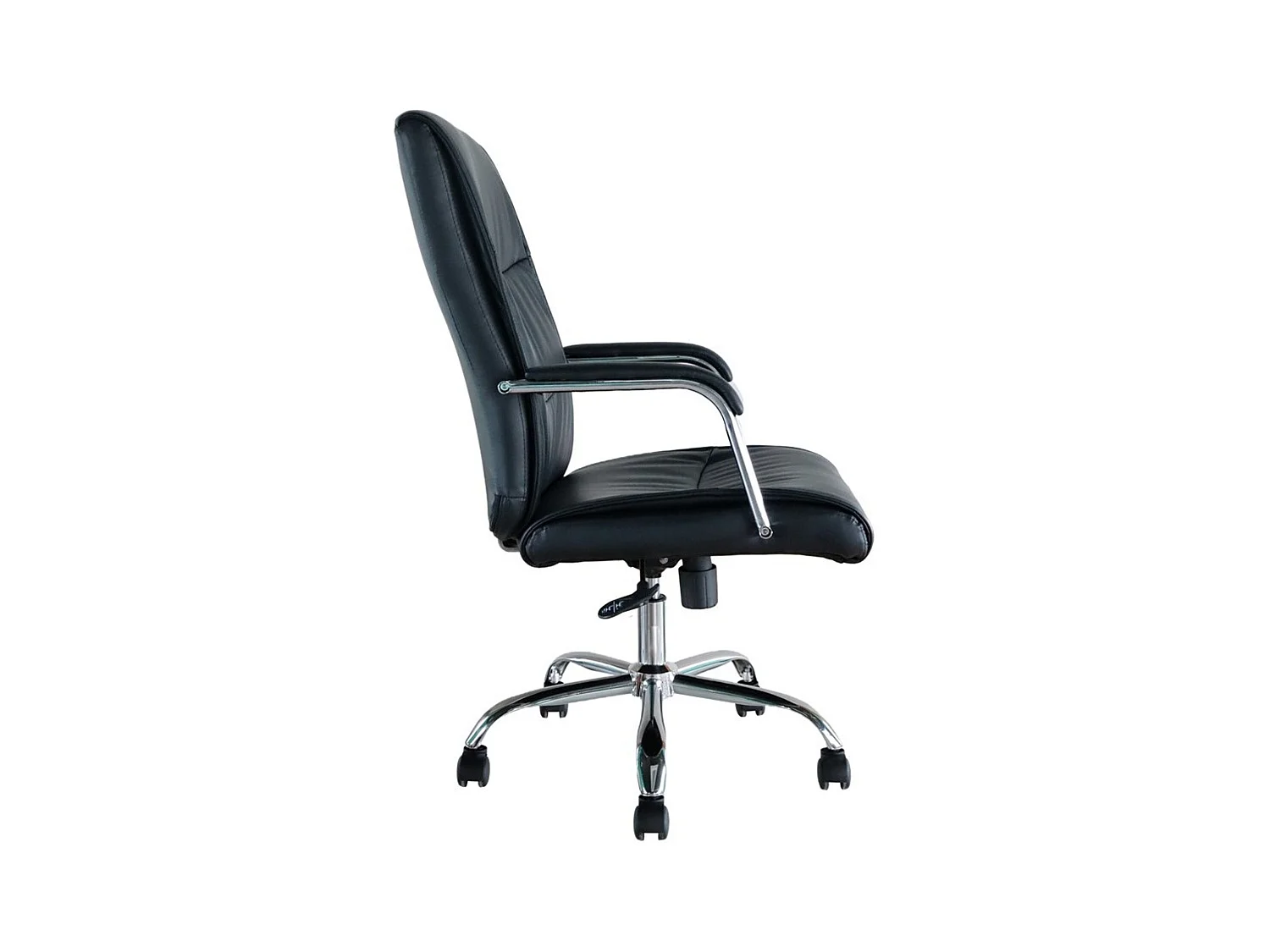 Sedia da ufficio - Girevole e regolabile in altezza - Tessuto - nero - KENT