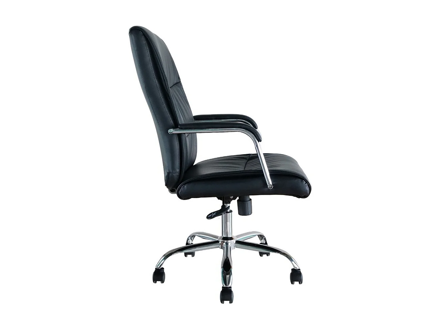 Chaise de bureau - Pivotante et réglable en hauteur - Tissu - Noir - KENT