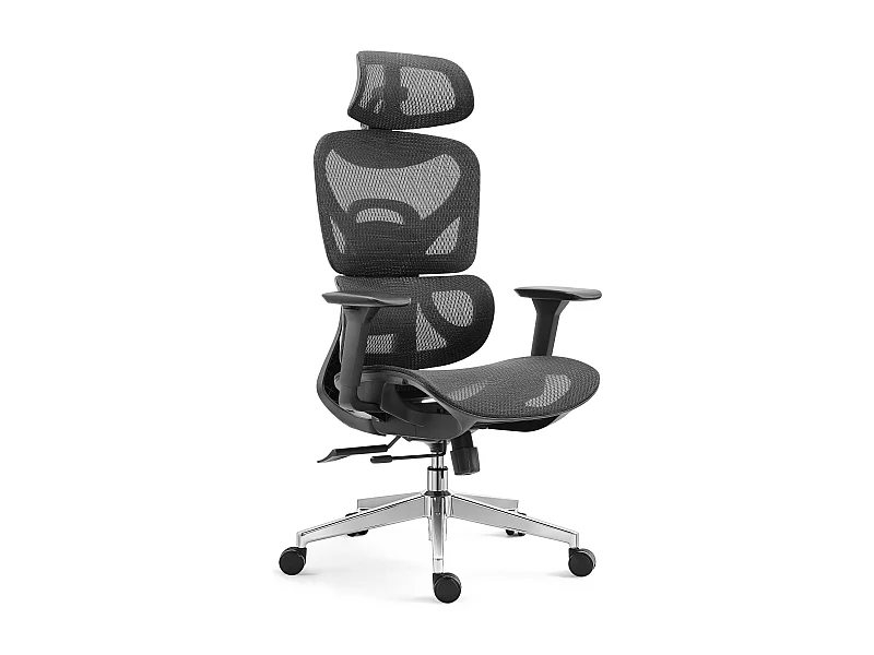 Bürostuhl - Drehbar und höhenverstellbar  - Kunststoff - Schwarz - TONITA