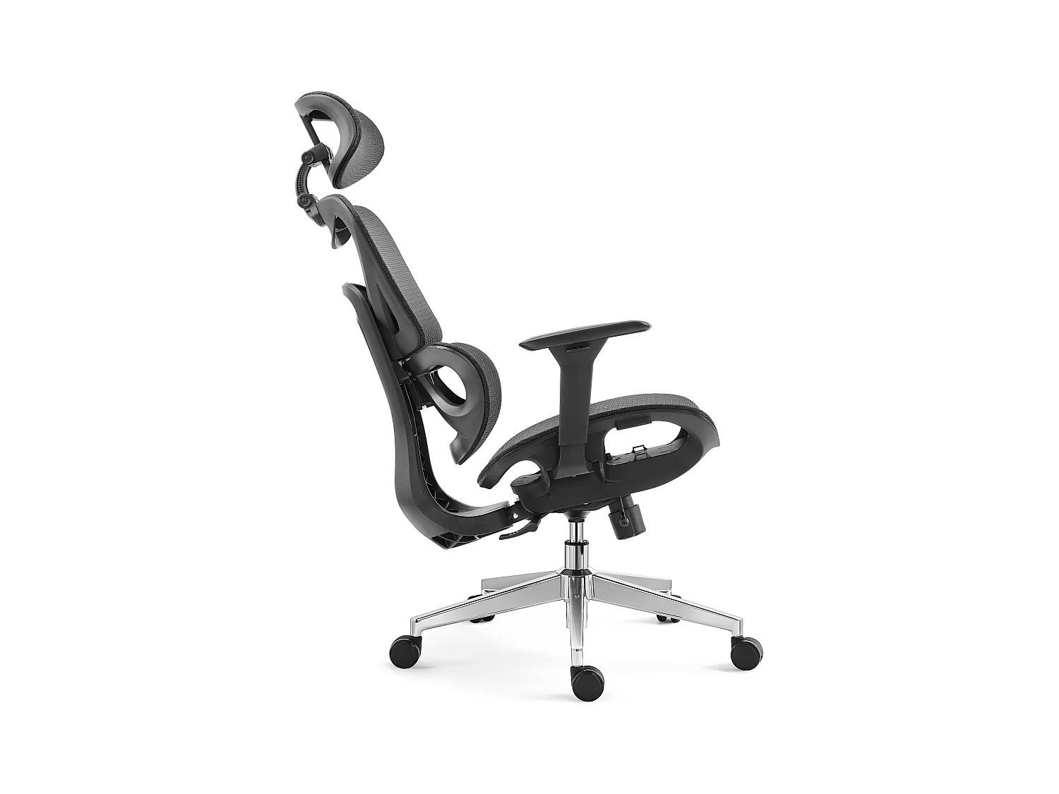 Bürostuhl - Drehbar und höhenverstellbar  - Kunststoff - Schwarz - TONITA