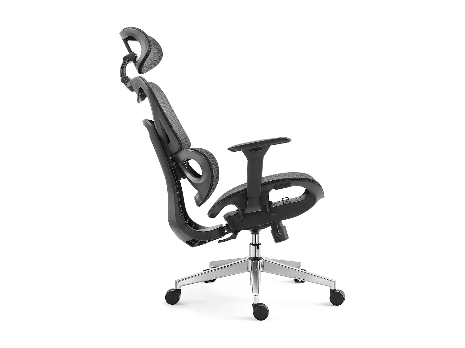 Bürostuhl - Drehbar und höhenverstellbar  - Kunststoff - Schwarz - TONITA