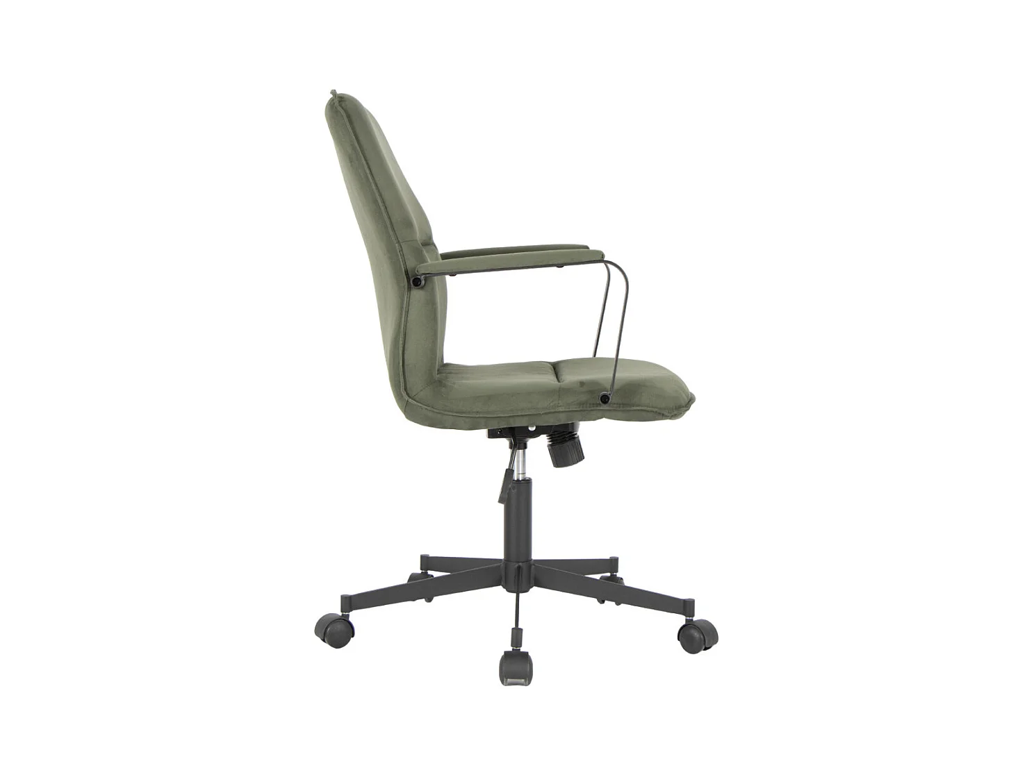 Chaise de bureau - Pivotante et réglable en hauteur - Daim - Vert - NICHOLS