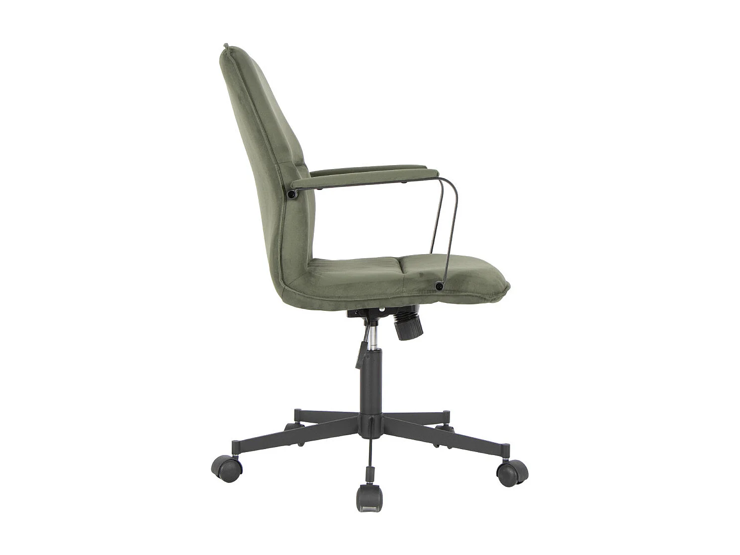 Bureaustoel - In hoogte verstelbaar en draaibaar - Suède - groen - NICHOLS