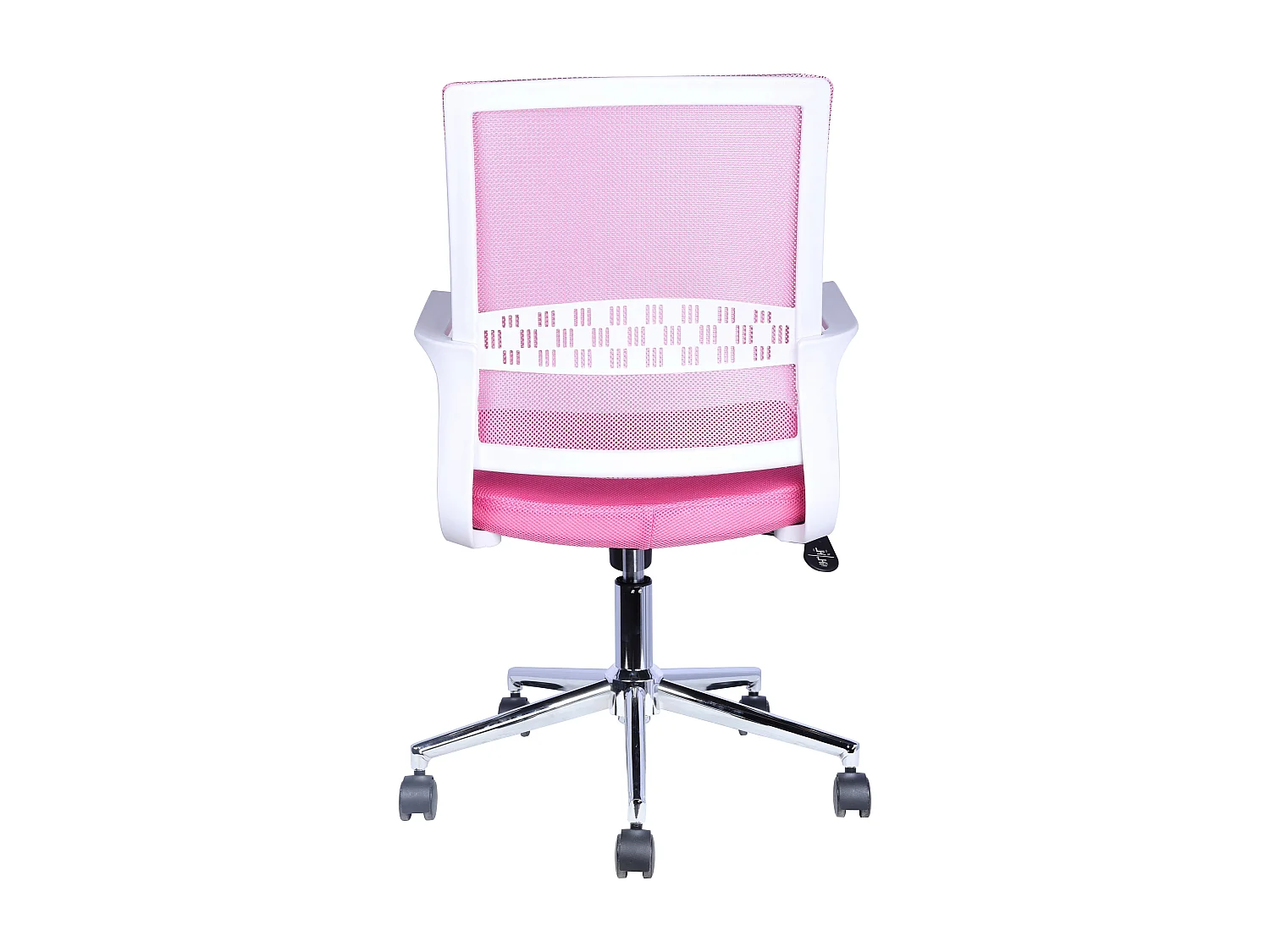 Fotel biurowy - obrotowy i regulowany na wysokość - materiał - różowy - LORIANA