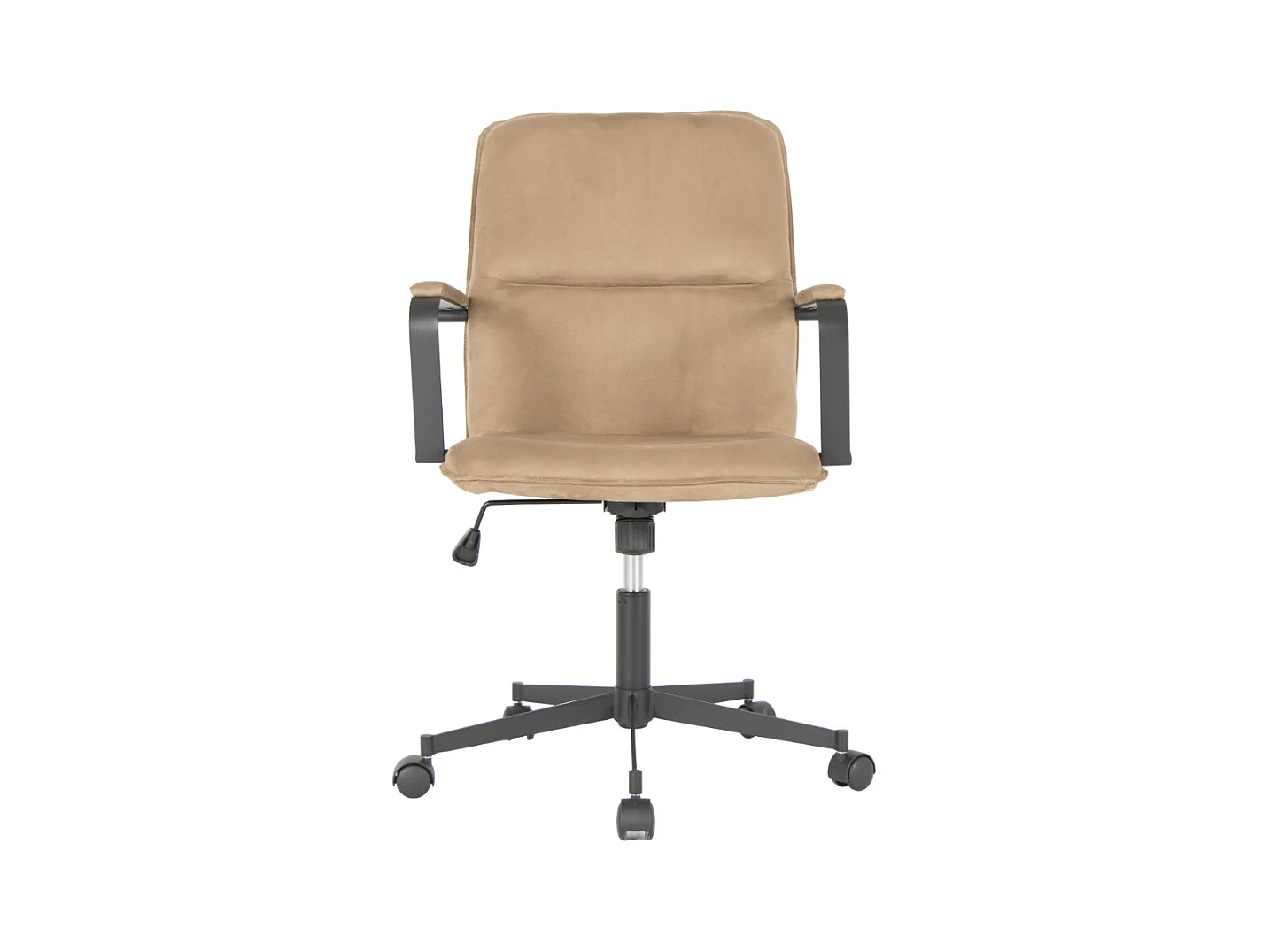 Chaise de bureau - Pivotante et réglable en hauteur - Daim - Marron clair - NICHOLS