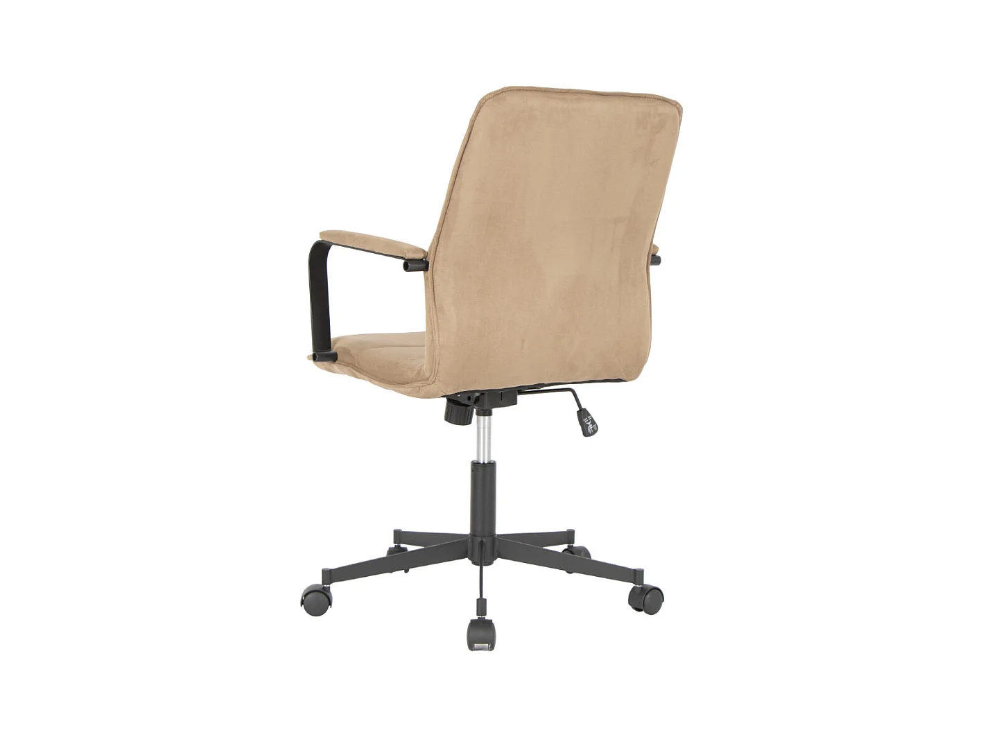 Chaise de bureau - Pivotante et réglable en hauteur - Daim - Marron clair - NICHOLS