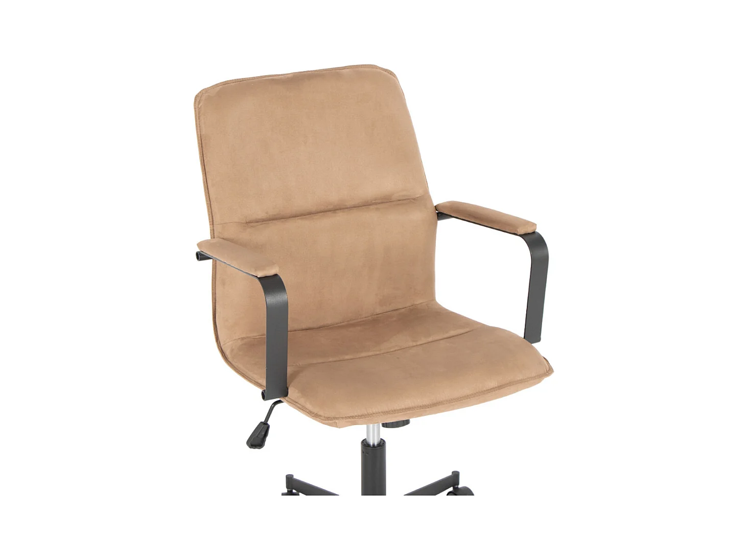 Chaise de bureau - Pivotante et réglable en hauteur - Daim - Marron clair - NICHOLS