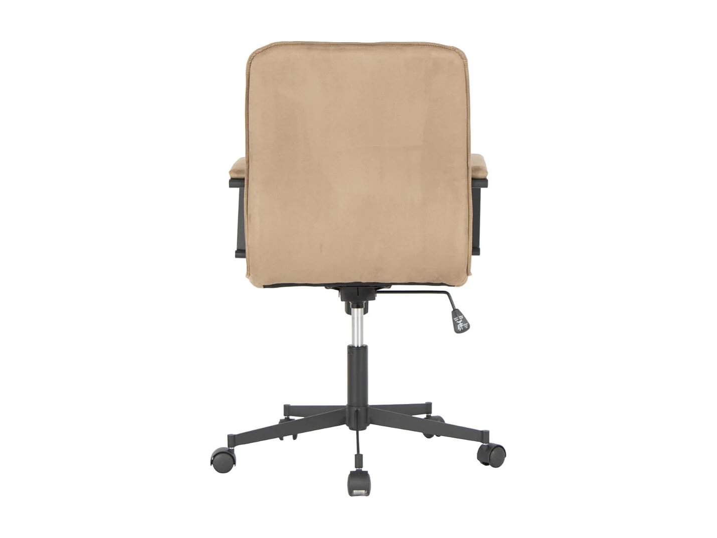 Fotel biurowy - obrotowy i regulowany na wysokość - zamsz - jasnobrązowy - NICHOLS